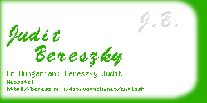 judit bereszky business card